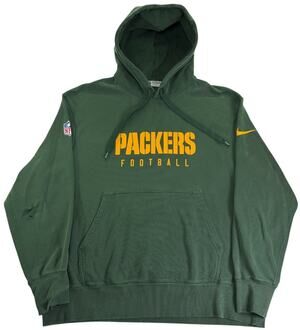 Nike Green Bay Packers Hoodie Men's XL Green Pullover NFL Football Sweatshirt